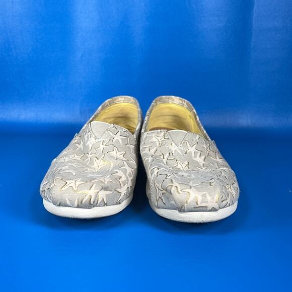 Toms Starfish Classic Slip On Flats - Tan/Gold - 9 - Picture 2 of 8